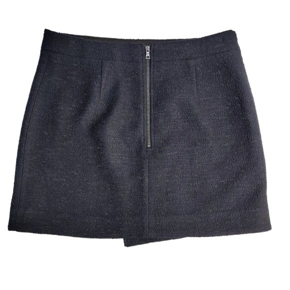 $178 BCBGMAXAZRIA Skirt Faux Wrap Navy Mini Small - Picture 3 of 7